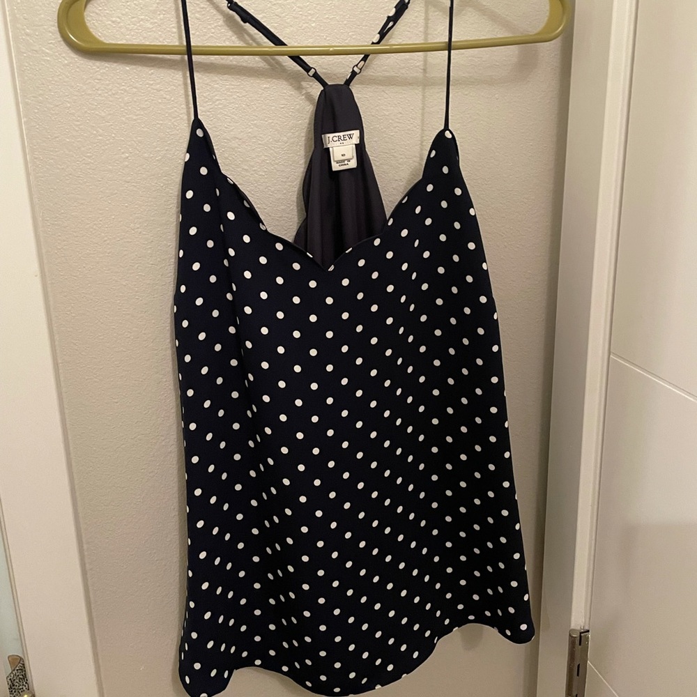 Polka Dot tank - Navy and White